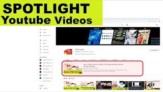 How to spotlight and feature a video on youtube