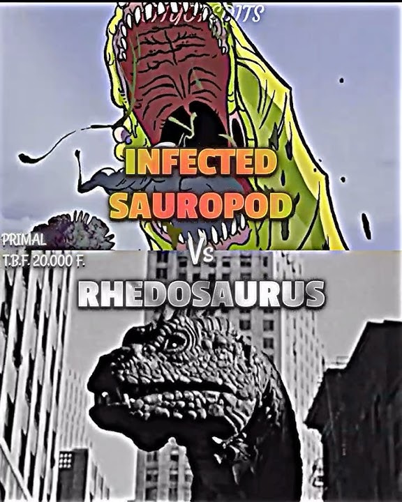 Infected Sauropod vs Rhedosaurus #primal #vsedit #vsbattle #wis #wisedit #whoisstronger #debate