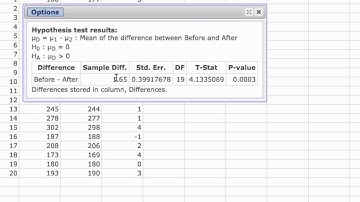 Hypothesis Tests: Matched Pairs Example