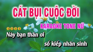 Cát Bụi Cuộc Đời Karaoke Tone Nữ Nhạc Sống | Trà My