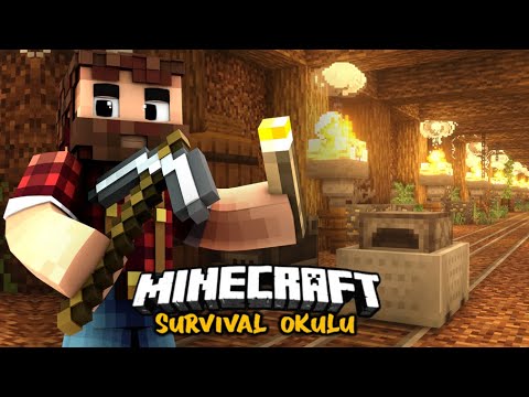 BÜYÜLEYİCİ GÜZELLİKTE YENİ BİR MADEN HATTI İNŞA EDİYORUM !!! | Minecraft Survival Okulu 1.16 B#71