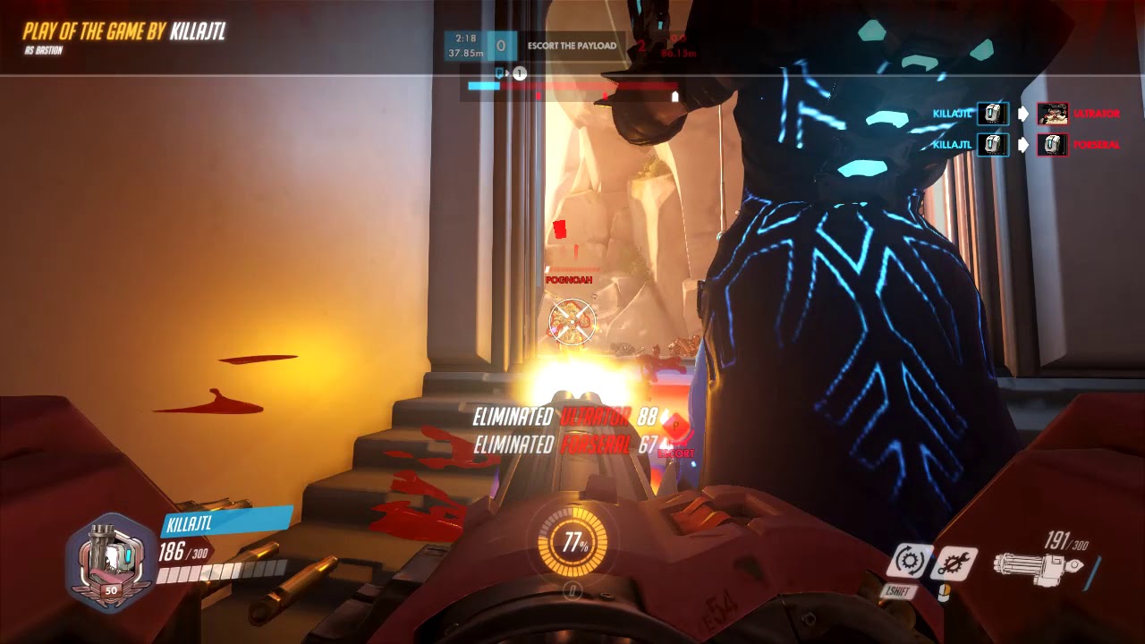 Overwatch (Competitive Season 8) The power of Bastion [Short and Sweet Video Clip]