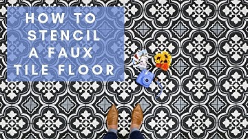How To Stencil A Faux Tile Floor With Cutting Edge Stencils