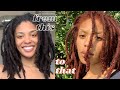 ✨HOW TO DYE LOCS FROM JET BLACK TO GINGER 🚫 BLEACH AT HOME|SEMI-FREEFORM LOCS| thequalityname✨