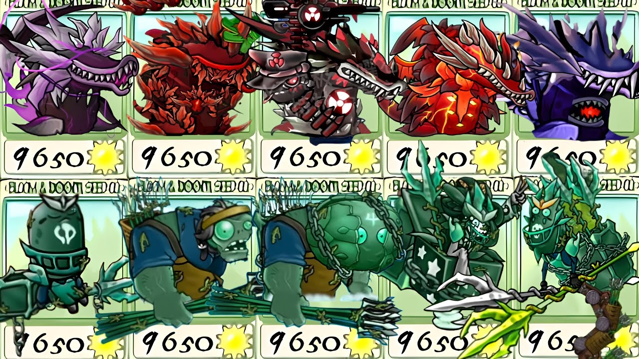 PVZ 1 Fusion 3.3 Challenge：All the ultimate plants VS 500 Trident Giant ...