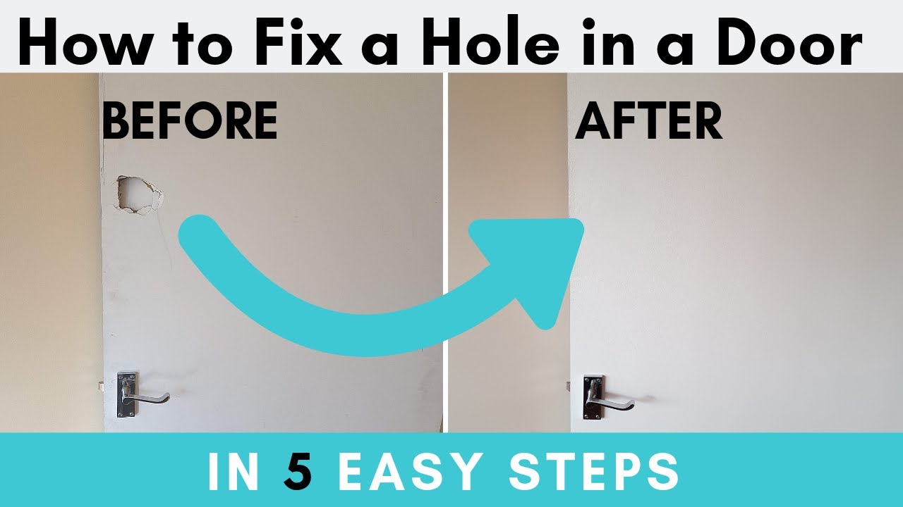 How To Fix A Hole In A Door In 5 Easy Steps Youtube