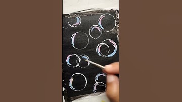 easy acrylic painting/how to draw bubbles #art #shorts#viral