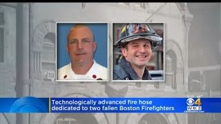 Technologically advanced fire hose dedicated to fallen Boston firefighters