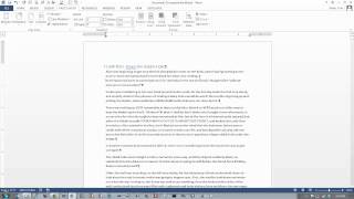 Word 2013: Line Breaks