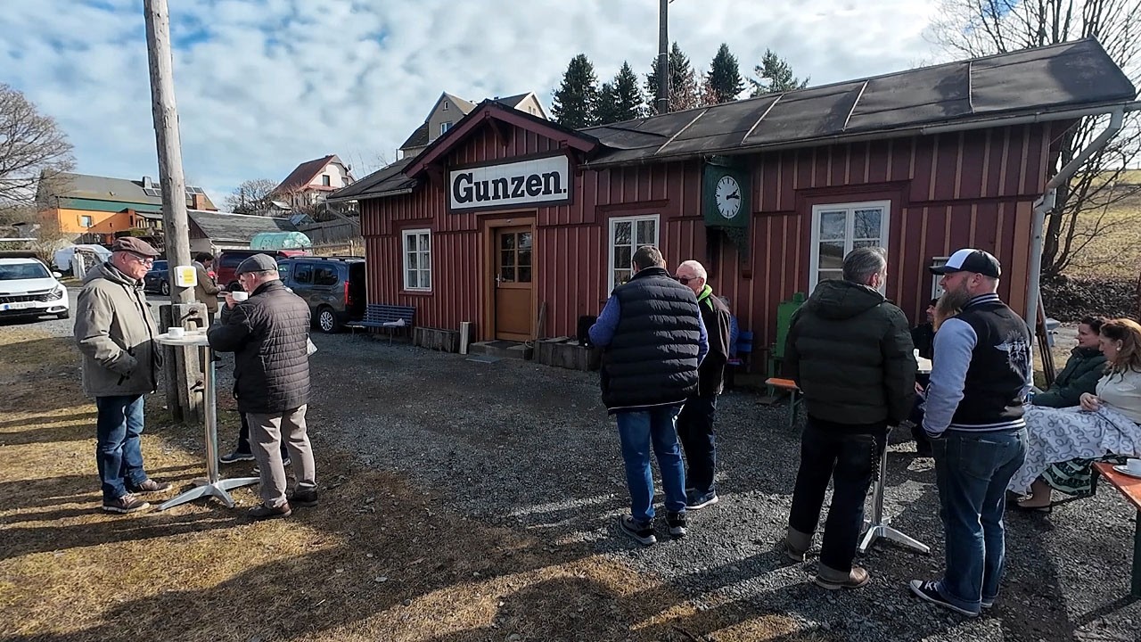 Bahnhof Gunzen - MITROPA Atmosphäre mit Kultstatus