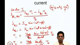⁣Mod-08 Lec-27 Instantaneous and average dc link current in a voltage source inverter