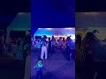 Testing the dance floor with different styles of music.