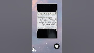 *SURAH QURAYSH*_ (Arabic: سورة قريش) (after the tribe of Quraysh)*106th Surah.ayaah 3-4 #quran