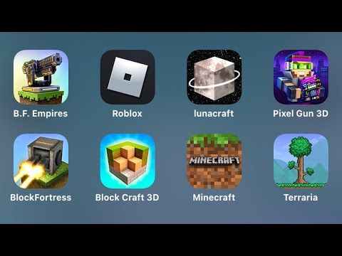 Block Fortress Empires,Roblox,Lunacraft,Pixel Gun3D,Block Fortress,Block Craft 3D,Minecraft,Terraria