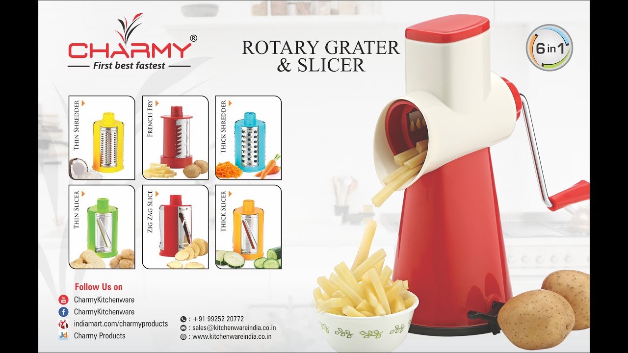 Kitchen Master All-in-One Rotary Grater and Slicer