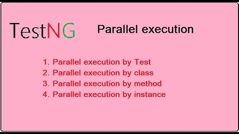 TestNG parallel execution