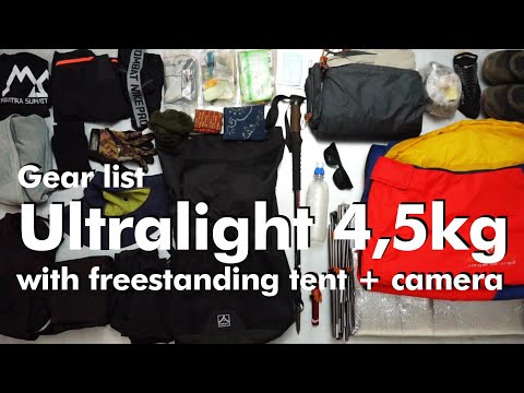 🎒 Indonesia Ultralight Backpacking Gear List Baseweight 4,5 kg Kere Hore Murah Meriah Aman Nyaman