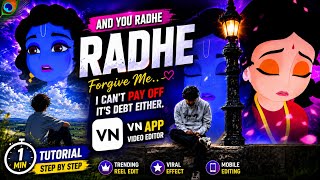 Radha Krishna Trending Reel Edit in VN App | Step by Step Tutorial | Viral Edit 2026 screenshot 4