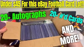 CRAZY eBay Football Card Lot For UNDER $45 TOTAL! 20+ Autographs, 20+ #'d Cards, AND MUCH MORE!!