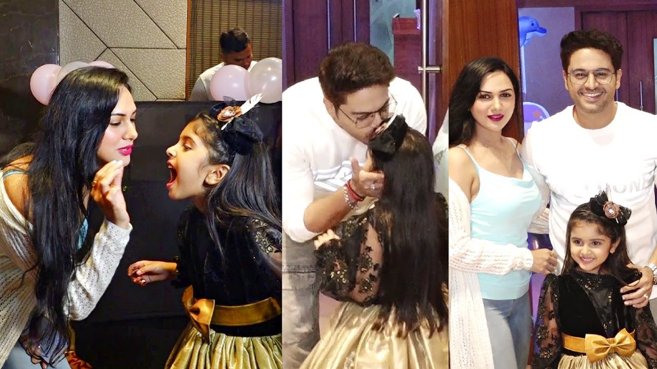 Gaurav Khanna Wife Akanksha Cute Moments With Gaurav On-Screen Daughter Asmi Deo In Her Bday Bash