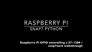 Raspberry Pi - Tutorials - S7-1200 & Snap7 Python - Controlling the PLC Using Rpi GPIO