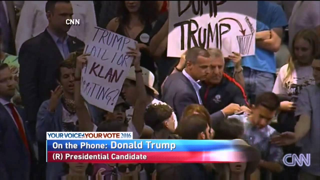 Trump Accuses the Protesters of being the real cause of violence