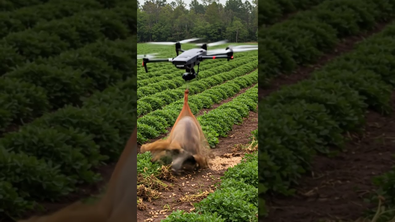 Net Gun Drones vs. Wild Boars: High-Tech Pig Napping👊👊👊