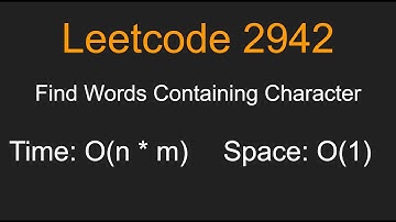 Find Words Containing Character - Leetcode 2942 - Python