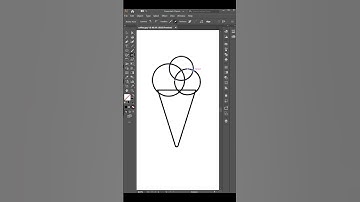 How to create simple ice cream icon design - 👍Adobe illustrator Tutorial #short#logodesign