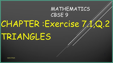 Ex 7.1Class 9 Q.2:ABCD is a quadrilateral in which AD = BC and ∠ DAB = ∠ CBA Triangles Ex:7.1 Q.2