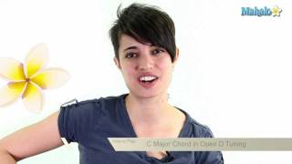 how to play a c major chord in open d tuning on guitar