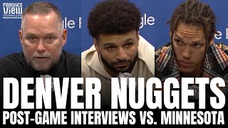 Jamal Murray, Michael Malone & Aaron Gordon Discuss Facing Anthony Edwards, Nuggets vs. T-Wolves GM4
