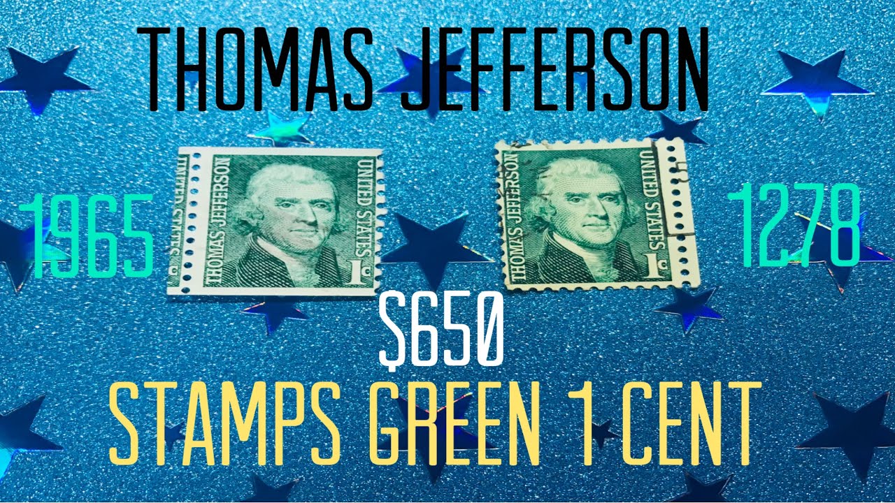 Stamps very rare 1278Thomas Jefferson 1 cent 1965 - Josershina in world