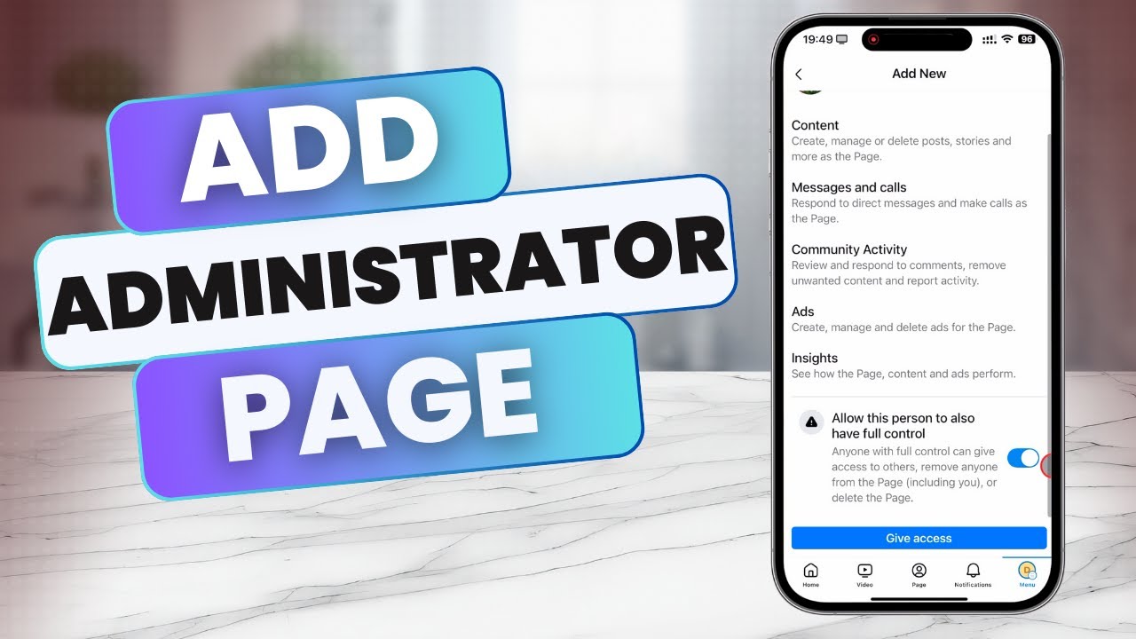 How to add an administrator to a facebook page youtube
