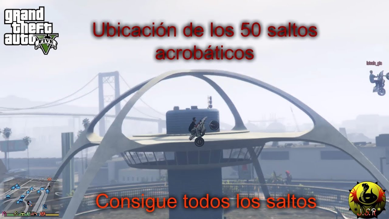 Completar los 50 saltos acrobáticos Ubicación de los saltos GTA 5 PS4