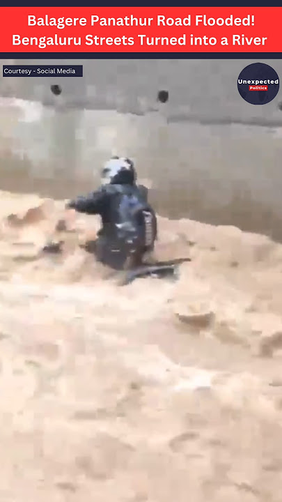 Balagere Panathur Road Flooded! Bengaluru Streets Turned into a River #bengaluru #Rains #shorts