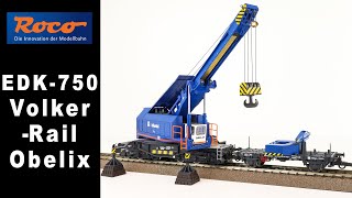 Roco VolkerRail kraan EDK750 Obelix 'Full digital'