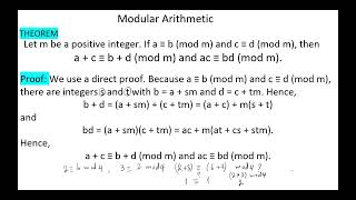 Discrete Math- Modular Arithmetic