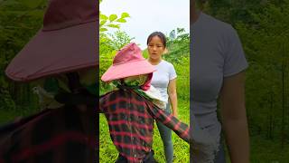 The girl discovered the truth behind the scarecrow #survival #bushcraft #camping
