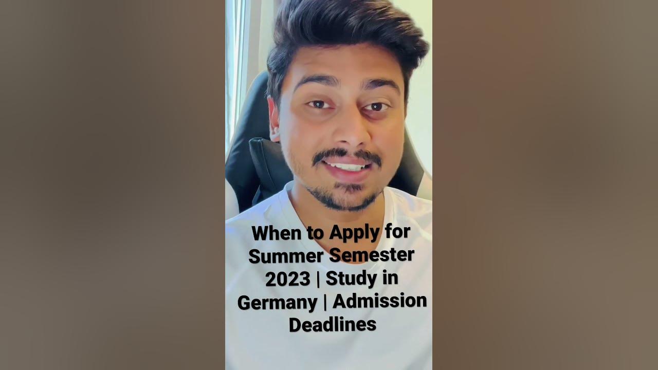 When to Apply admission for Summer Semester 2023 for german