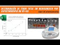 Construindo curva de calibração no Excel | Determinação de ferro total em medicamento
