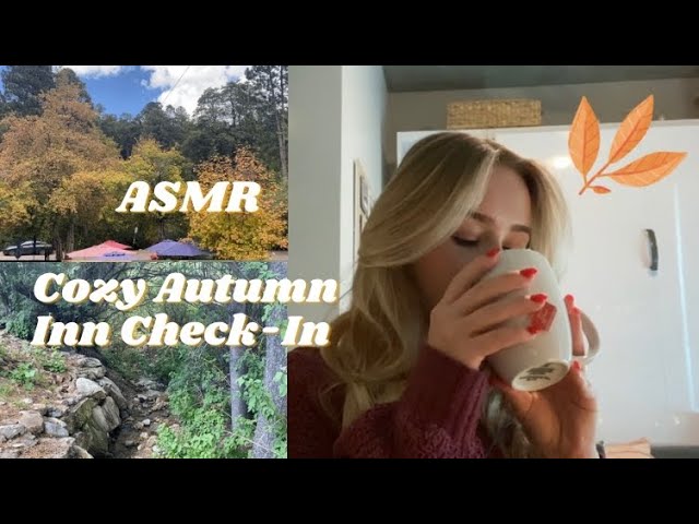 ASMR | Cozy Autumn Inn Hotel Check-In Roleplay ~ Typing ~ Soft-Spoken ~ Crackling Fire ~ Soft Music