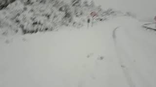 Temporal de nieve en Navarra (NA-214, Navascués-Burgui)