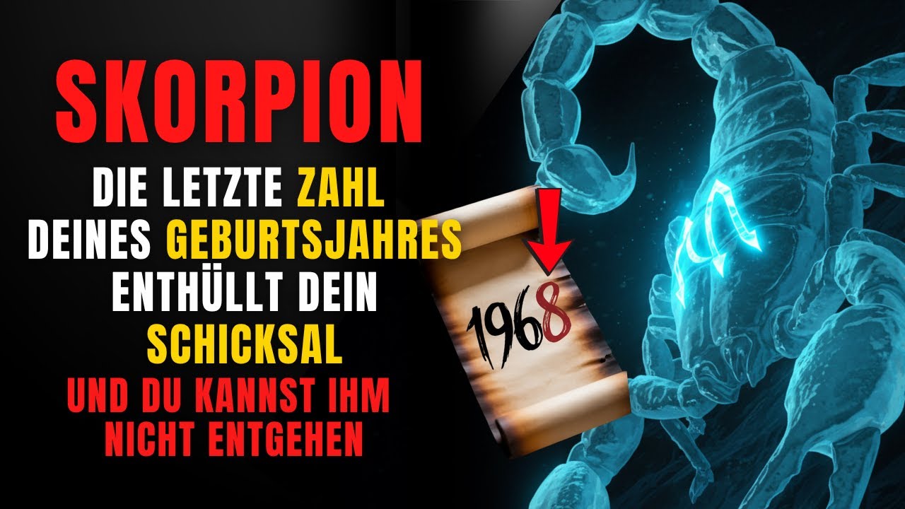 SKORPION, Du Wirst Nicht Glauben, Was Die LETZTE ZAHL deines GEBURTSJAHRES OFFENBART!