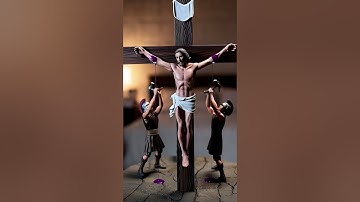 Roman Soldiers Nailing Jesus to the Cross