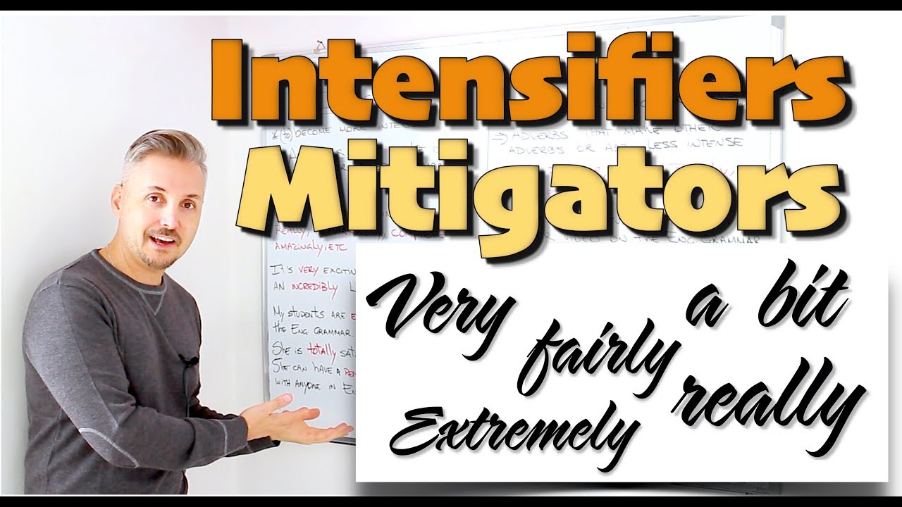 What are INTENSIFIERS \u0026 MITIGATORS (Very, extremely, fairly, a bit, really, incredibly, completely)