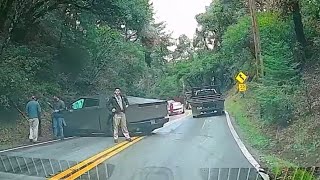 Cybertruck accident on CA35 (Skyline Boulevard)