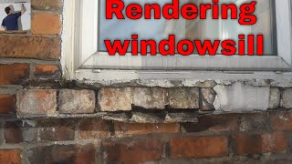 Rendering Brick Windowsill With Sand And Cement