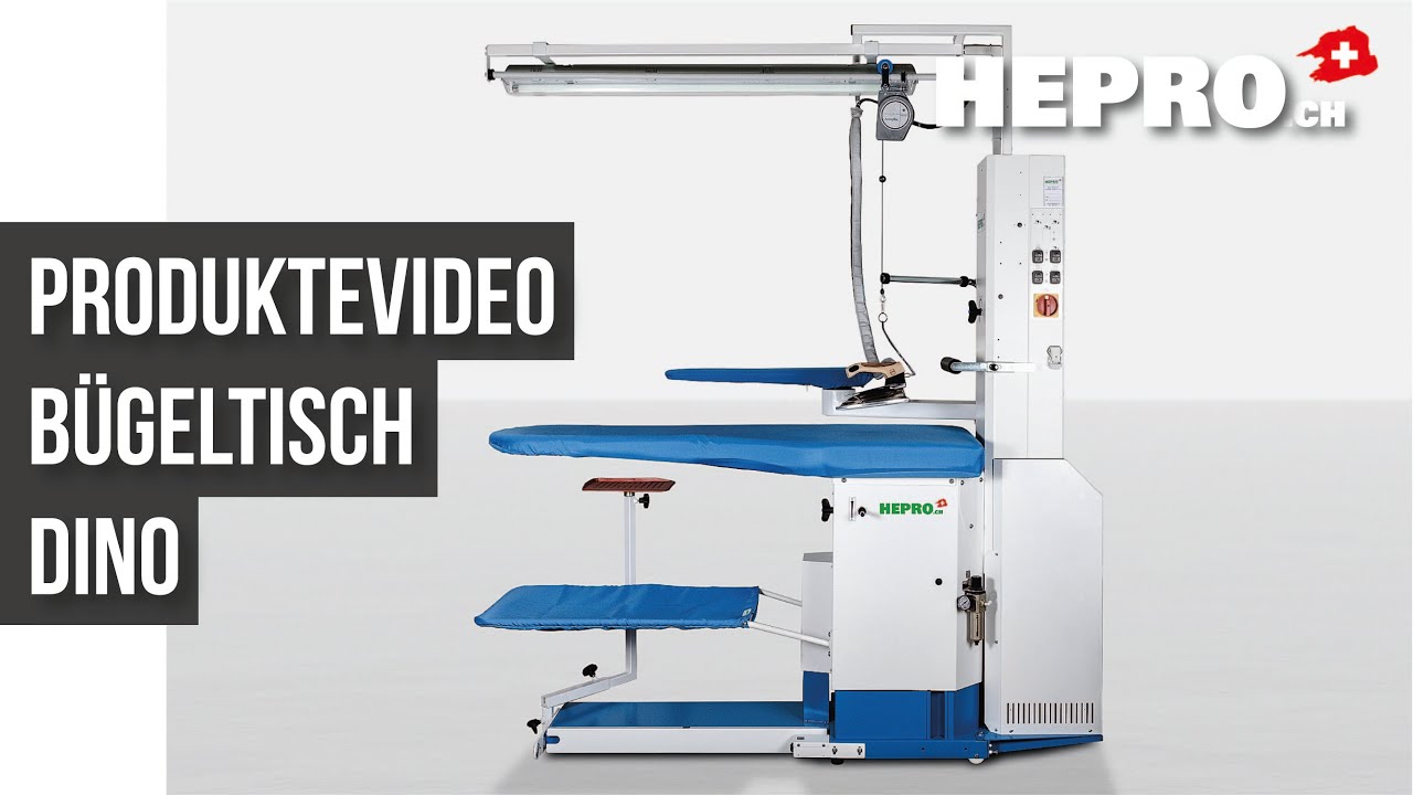 Produktevideo - HEPRO Absaug-Blas-Bügeltisch, Typ DINO