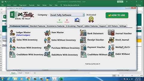 Excel to tally import multiple Debit Credit Records in one Invoice with any voucher type